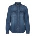 Vero moda camicia jeans maria ls denim slim shirt mix new noos